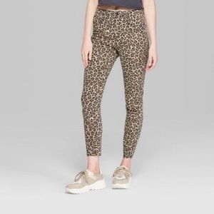 Wild Fable Leopard Print High Waisted Skinny Jeans
